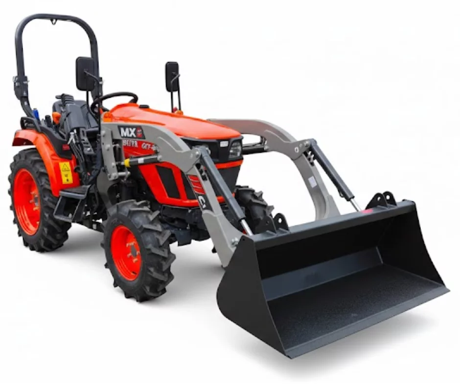 Kubota EK1-261 DT Tracteur Compact 25 CV 4RM avec Chargeur MX C1 et Benne